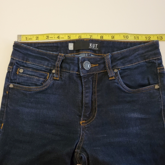 KUT FROM THE KLOTH | CONNIE ANKLE STEP HEM DARK WASH DENIM BLUE SKINNY JEANS 00 - Picture 14 of 17